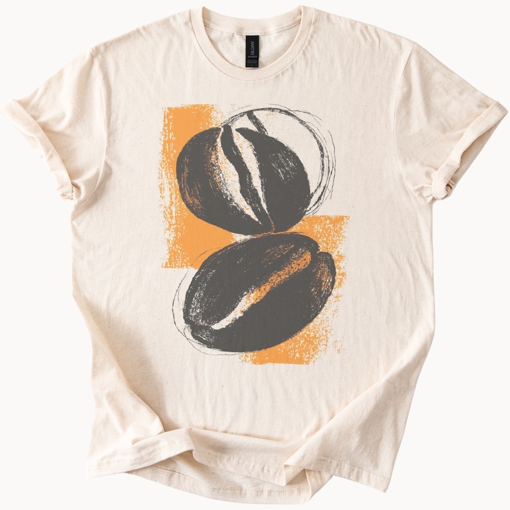 Bold Abstract Sphere Graphic Tee Grunge Art Natural